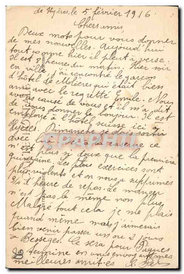 Côte d'Azur - San-Salvadour — L'Hôtel et la Terrasse — Éditeur A. D. (n° 2715) — Rückseite