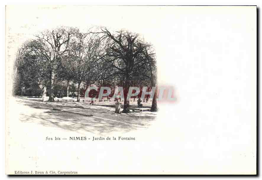 CPA Nimes Jardin de la Fontaine 