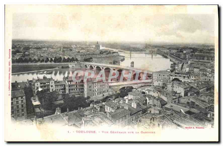 Toulouse - Vue Générale sur la Garonne — cliché A. Trantou