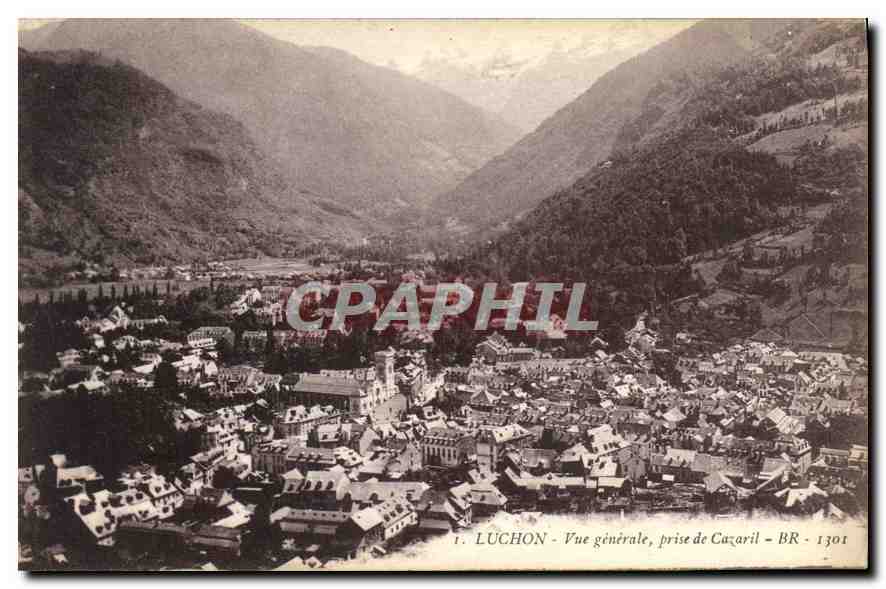 CPA Luchon Vue generale prise de Cazaril 