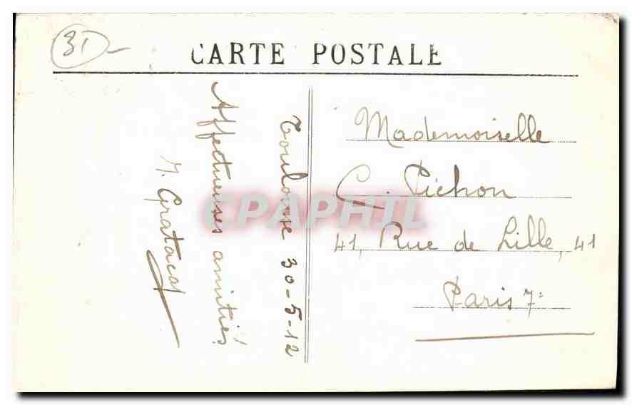 CPA Toulouse Vue generale de St Pierre  — Rückseite