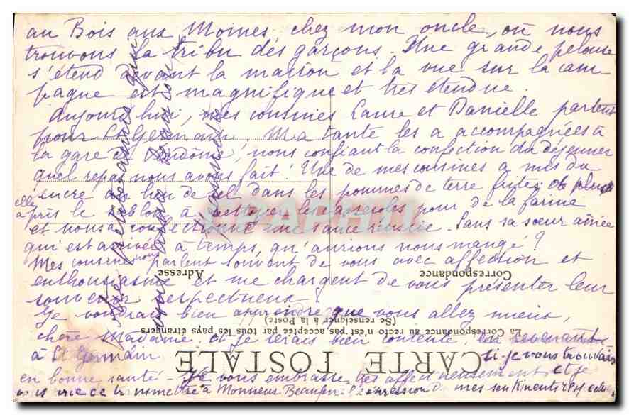 CPA Loire et Cher Vendome Bords du Loir Les Grands Pres  — Back