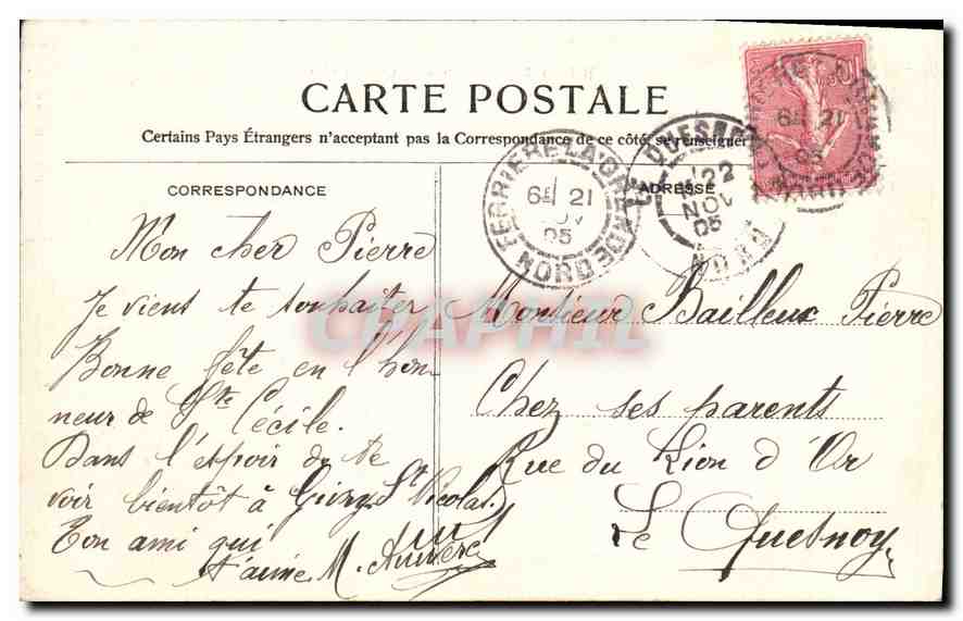 CPA Joinville Chateau du Grand Jardin  — Rückseite