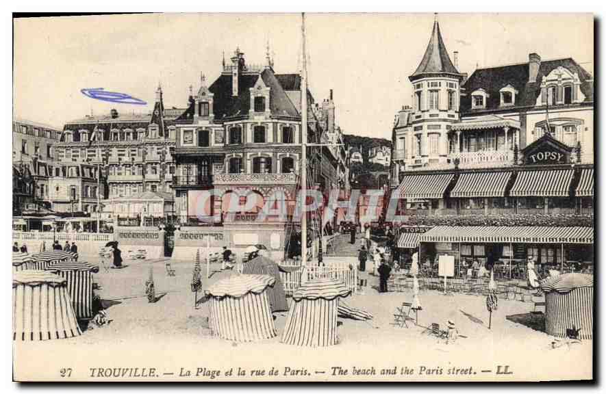 CPA Trouville La Plage et la Rue de Paris 