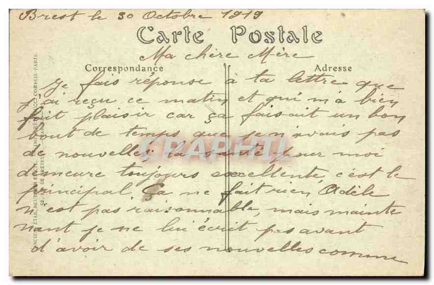 CPA Brest Le Pont National et le Port Militaire  — Rückseite