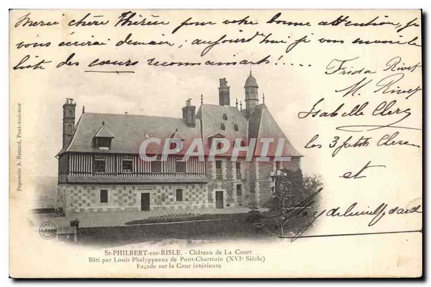 CPA St Philbert sur Risle Chateau de la Court 