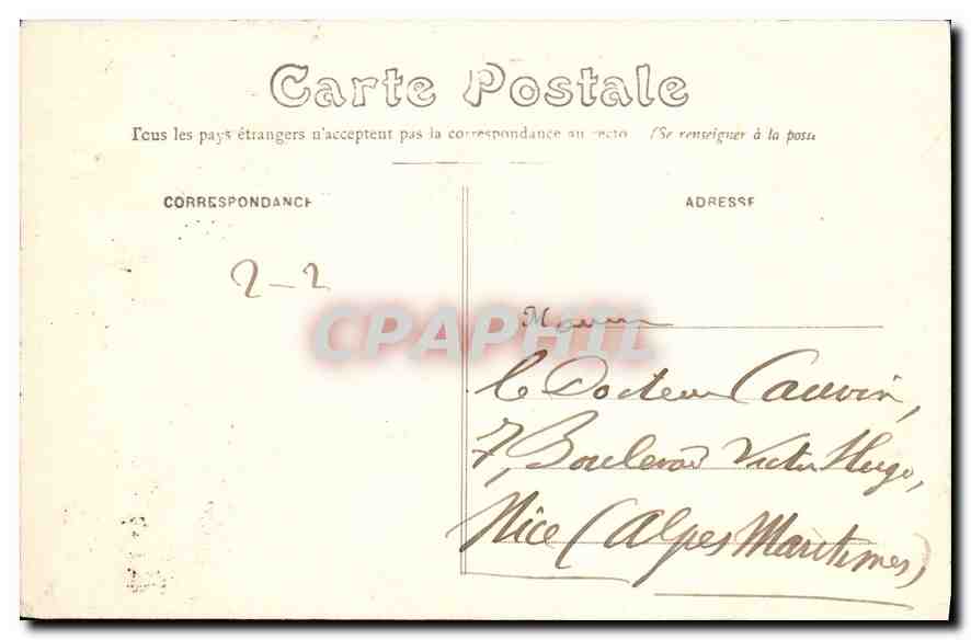 CPA Dieppe La Plage et le Casino  — Rückseite