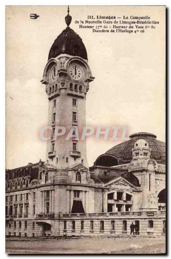CPA Limoges Le Campanile de la Nouvelle Gare de Limoges Benedictins 