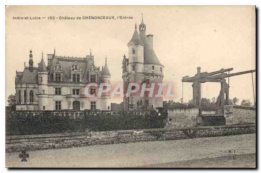 CPA Indre et Loire Chateau de Chenonceaux l'Entree 