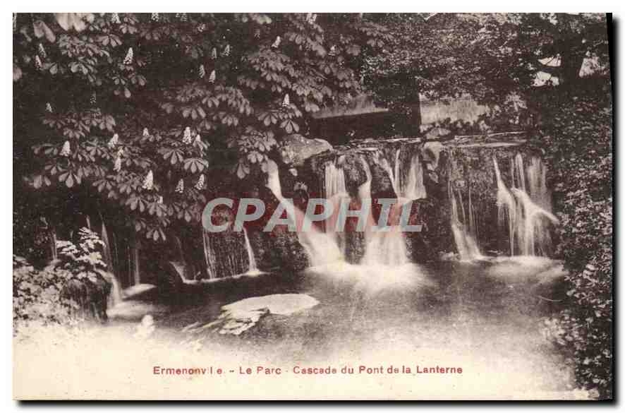 Ermenonville - Der Park - Wasserfall der Lanterne-Brücke