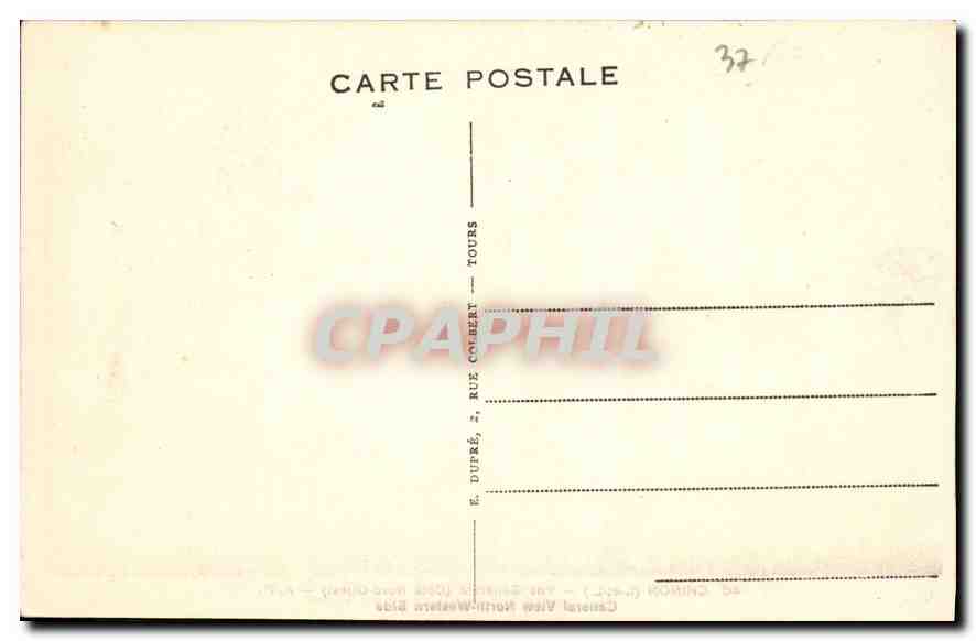 CPA Chinon I et L Vue generale  — Verso