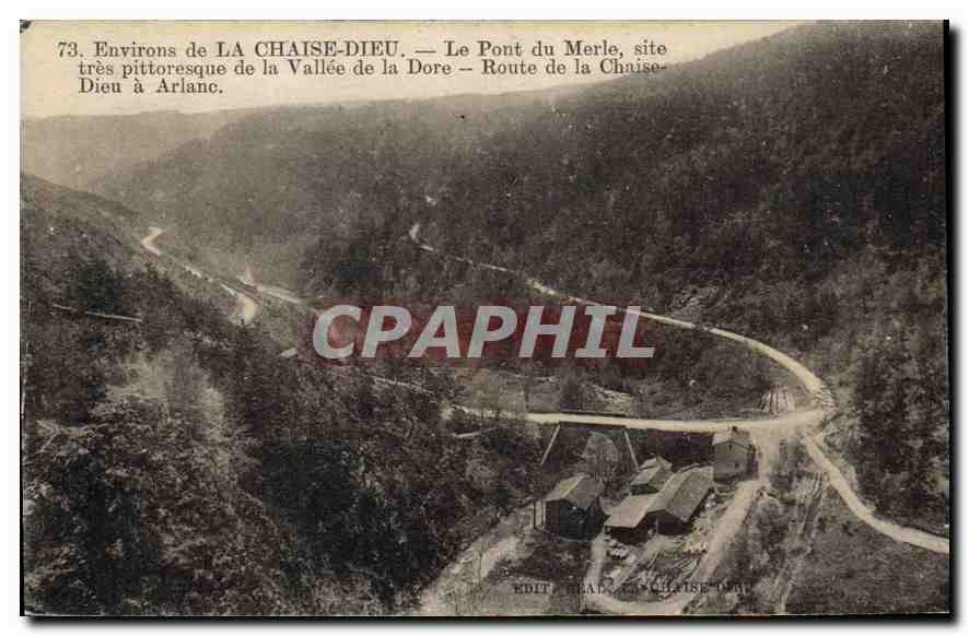 CPA Environs de la Chaise Dieu Le Pont du Merle 