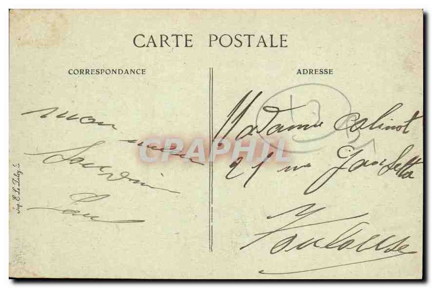 CPA Marseille La Cannebiere Tramway — Verso