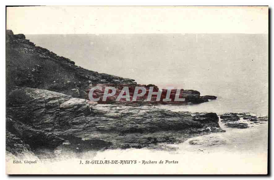 CPA St Gildas De Rhuys Rochers de Portas 
