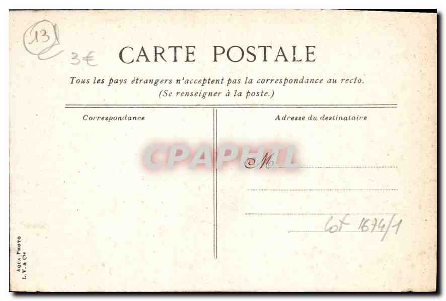 CPA Marseille Entree de vieux port  — Verso