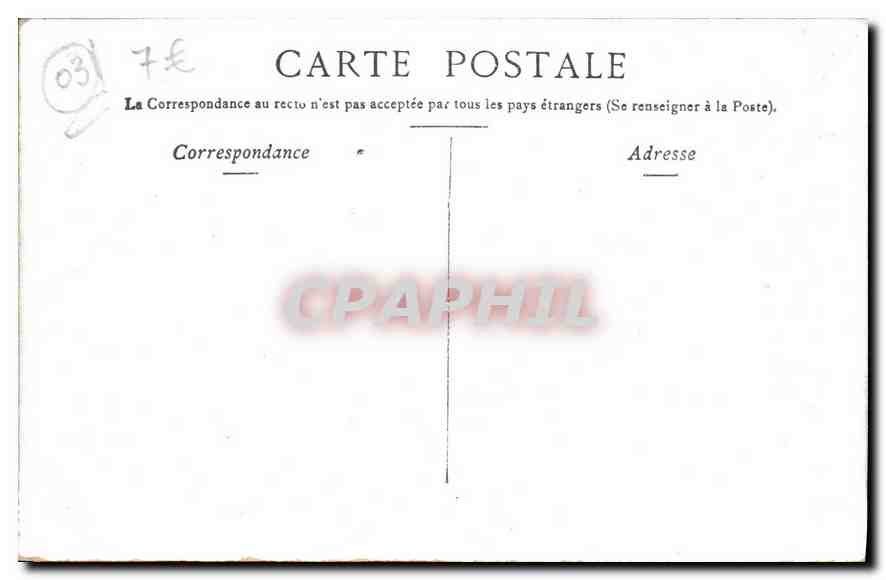 CPA Vichy Hopital Militaire Militaria — Rückseite
