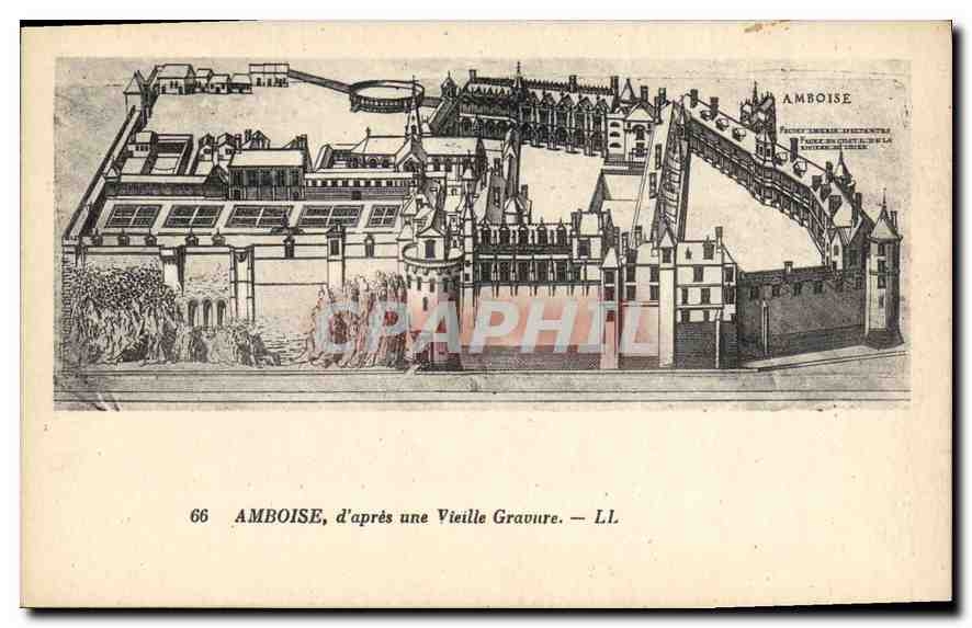 CPA Amboise d'apres une Veille Gravure 