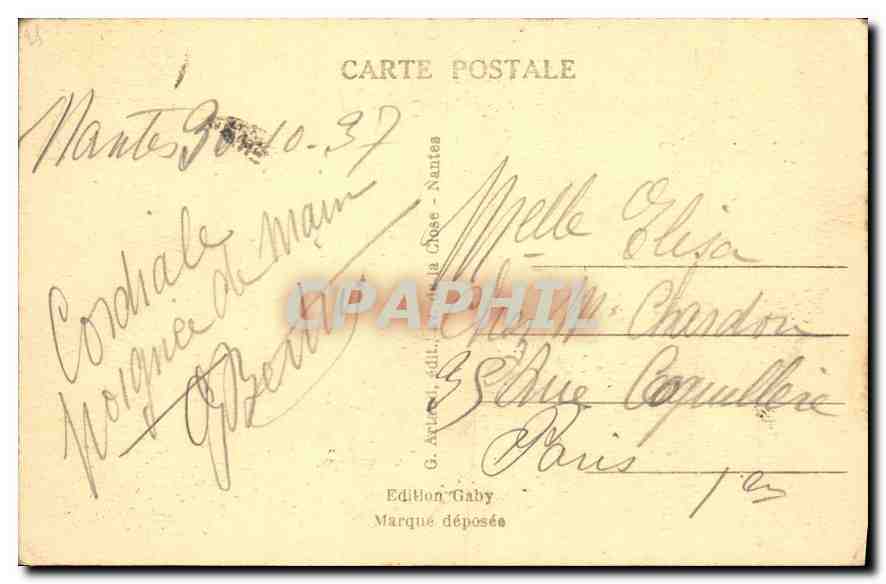 CPA Nantes Vue panoramique  — Rückseite