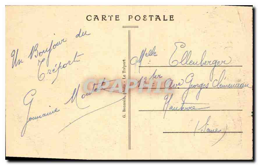 CPA Le Treport Le Calvaire et la Plage de Mers les Bains  — Rückseite