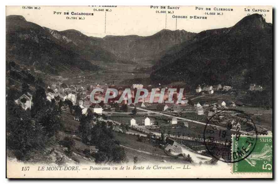 CPA Le Mont Dore Panorama vu de la Route de Clermont 