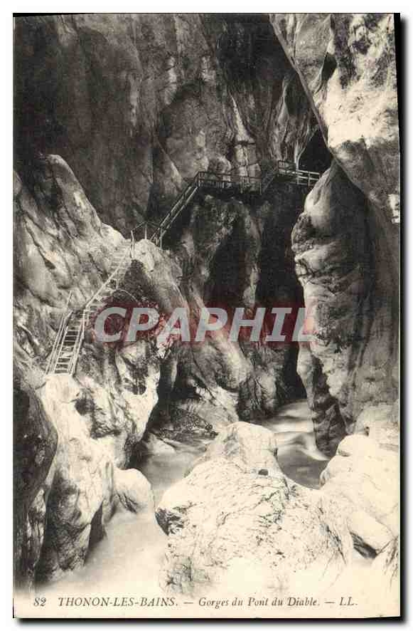 CPA Thonon les Bains Gorges du Pont du Diable 