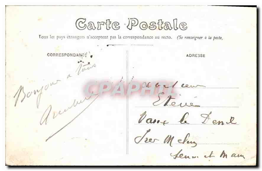 CPA Dieppe Les Falaises Enfants — Rückseite