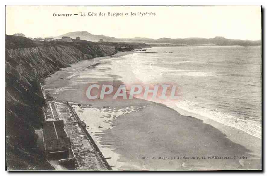 CPA Biarritz La Cote des Basques et les Pyrenees 