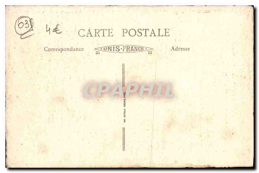 CPA Le Vieux vichy Busset Chateau de Bourbon L'Entree du Chateau  — Verso