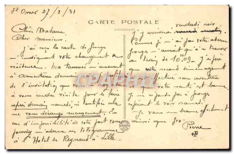 Saint-Omer — (Les Marais) Dans l'Étang du Moulin Rouge — CPAPHIL — Rückseite