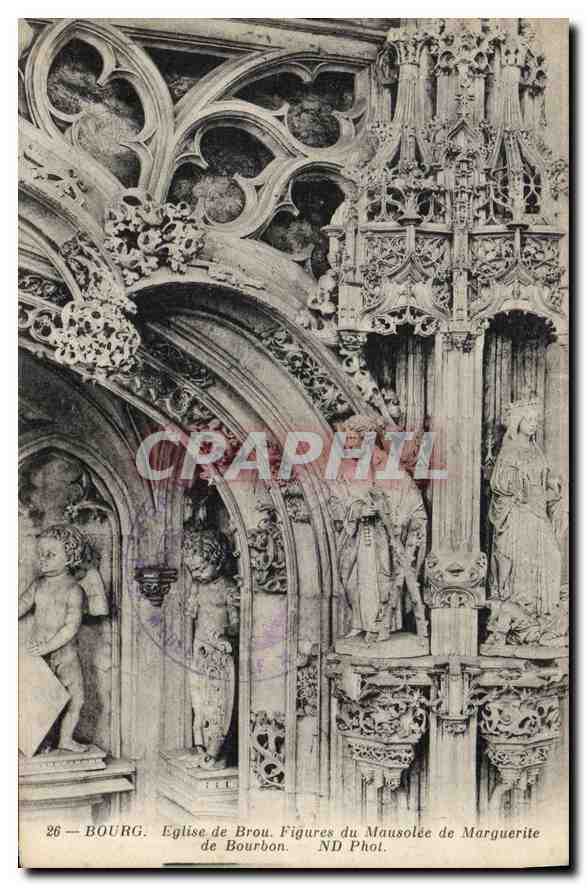 CPA Bourg Eglise de Brou Figures du Mausolee de Marguerite de Bourbon 