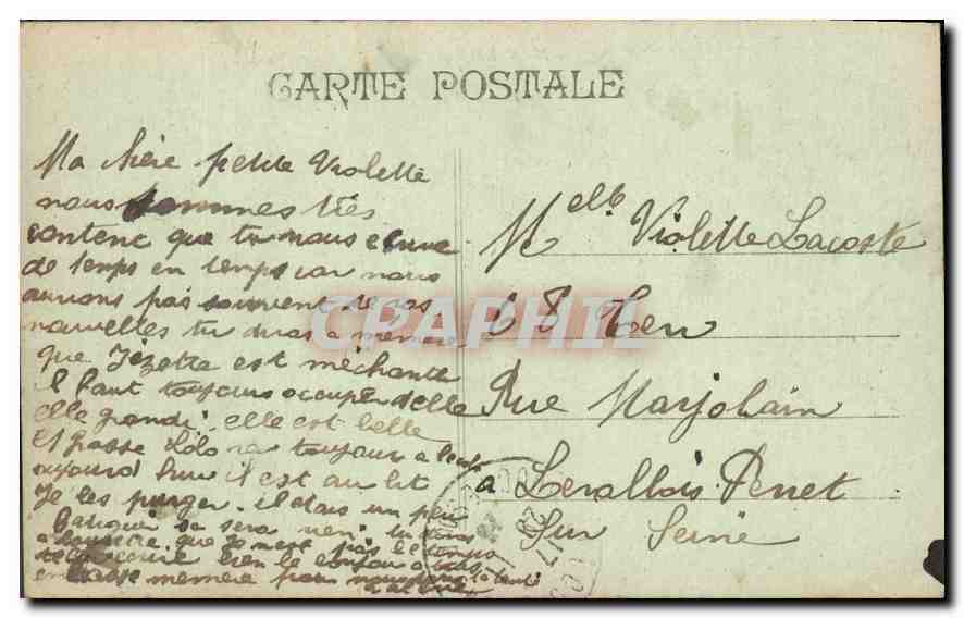 CPA Marseille La Jetee Phare Ste Marine  — Verso