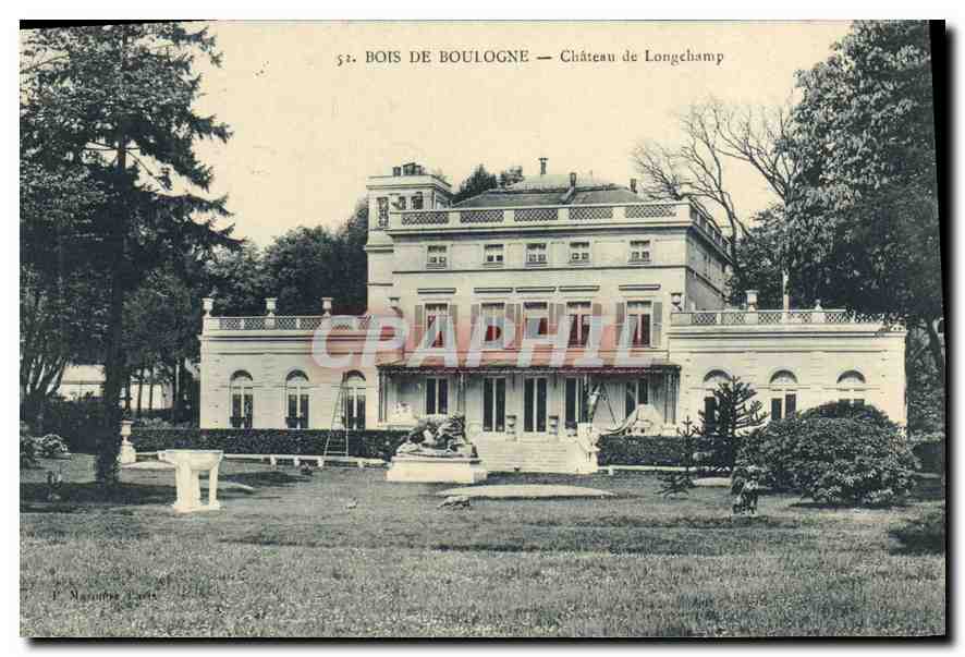 Bois de Boulogne — Château de Longchamp — F. Maratine, Paris