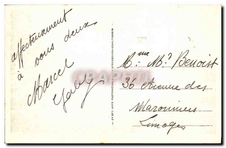 CPA Biarritz Le Casino et la Plage  — Verso