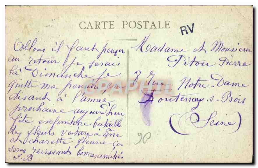 CPA Nice Le Paillon et le Pont Vieux  — Rückseite