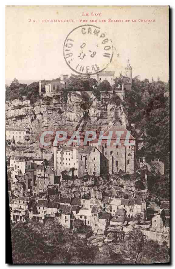 CPA Le Lot Rocamadour Vue sur les Chateau 