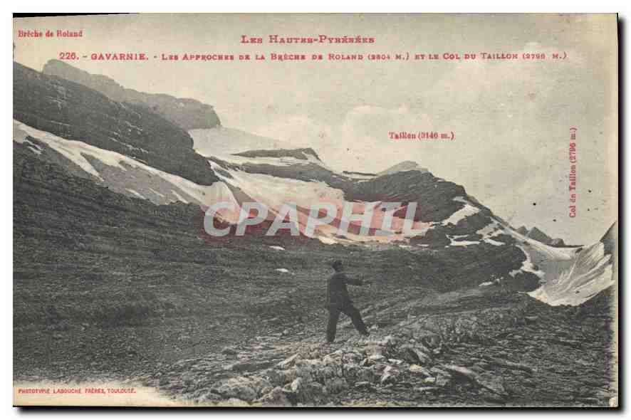 CPA Les Hautes Gavarnie Les Approches de la breche de Roland