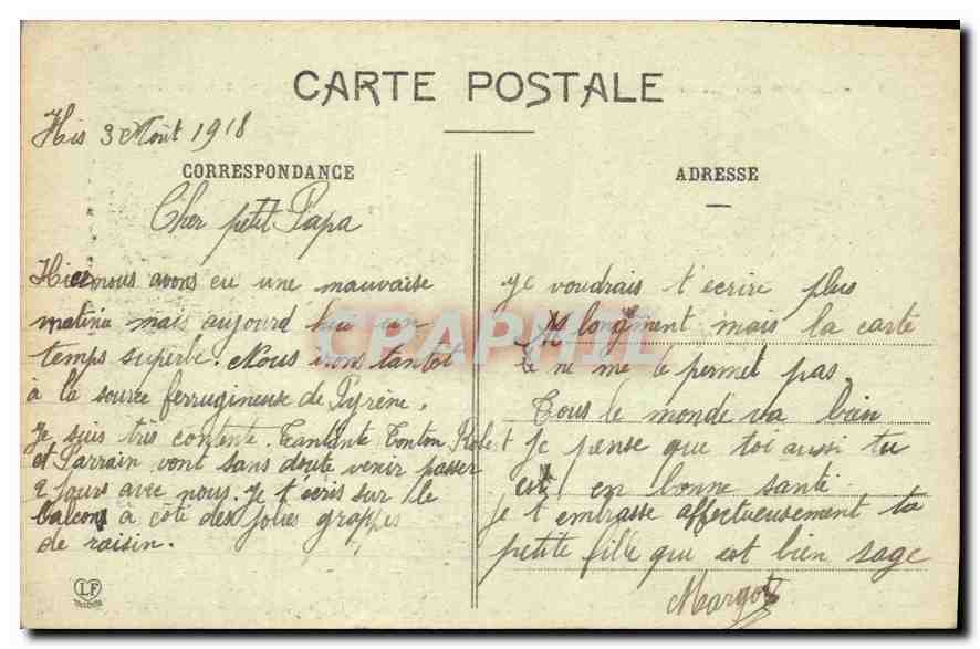 CPA Les Hautes Gavarnie Les Approches de la breche de Roland — Verso