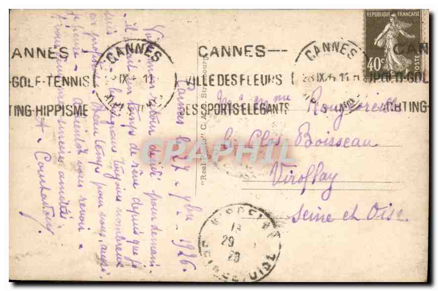CPA l'Esterel Le Trayas  — Verso