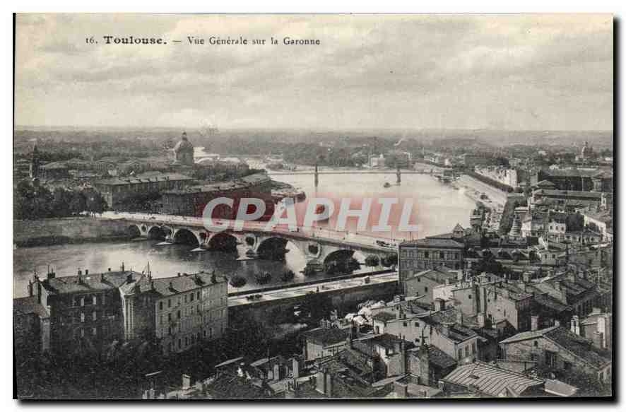 Toulouse — Vue Générale sur la Garonne — éditeur non identifié, n° de série 16