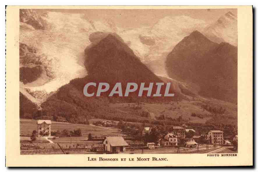CPA Les Bossons et le Mont Blanc 