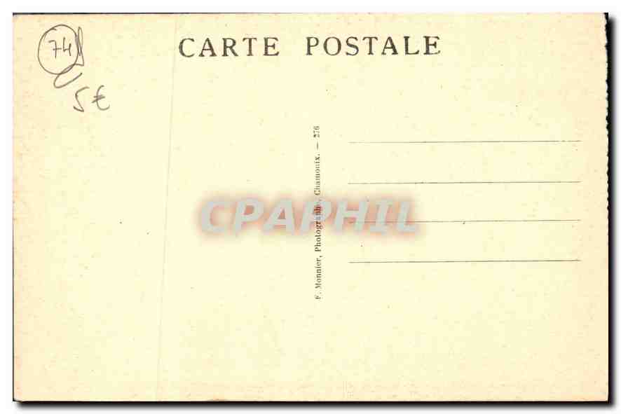 CPA Les Bossons et le Mont Blanc  — Rückseite