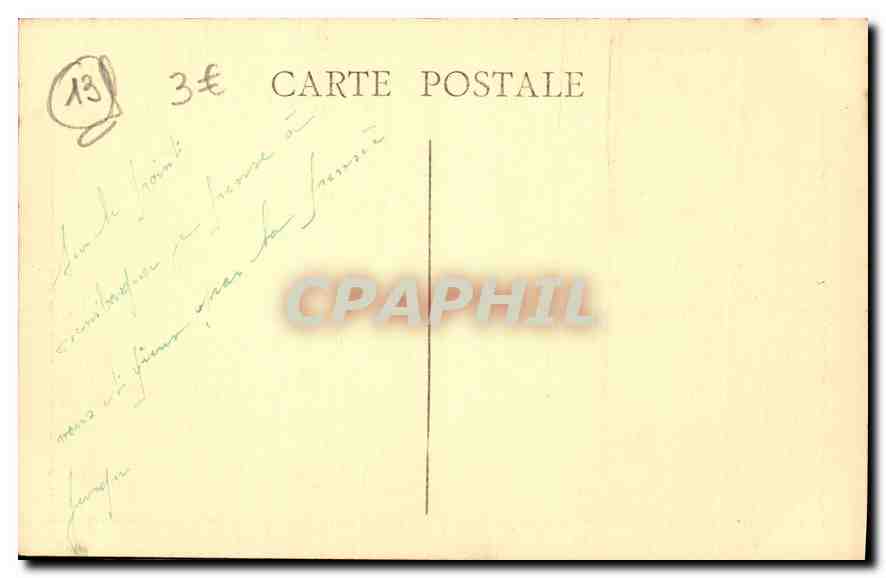 CPA Marseille La Corniche Pont de la Fausse Monnaie  — Rückseite