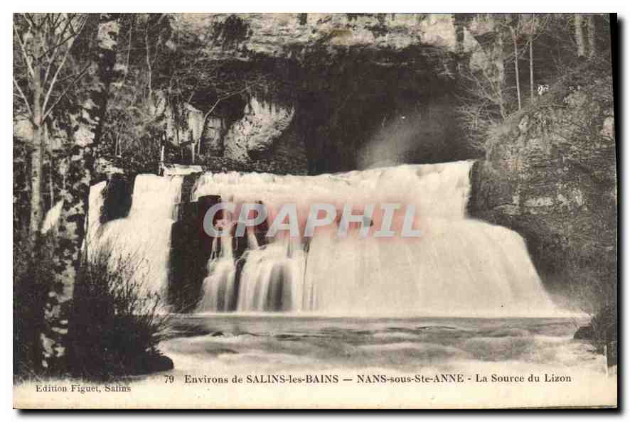 CPA Environs de Salins les Bains Nans sous Ste Anne La Source du Lizon 