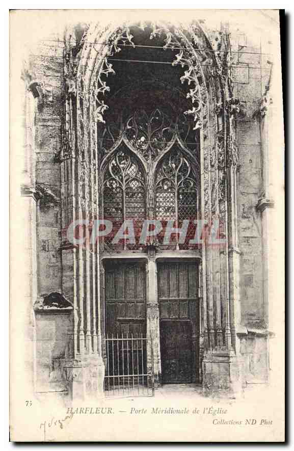 CPA Harfleur Porte Meridionale de l'Eglise 