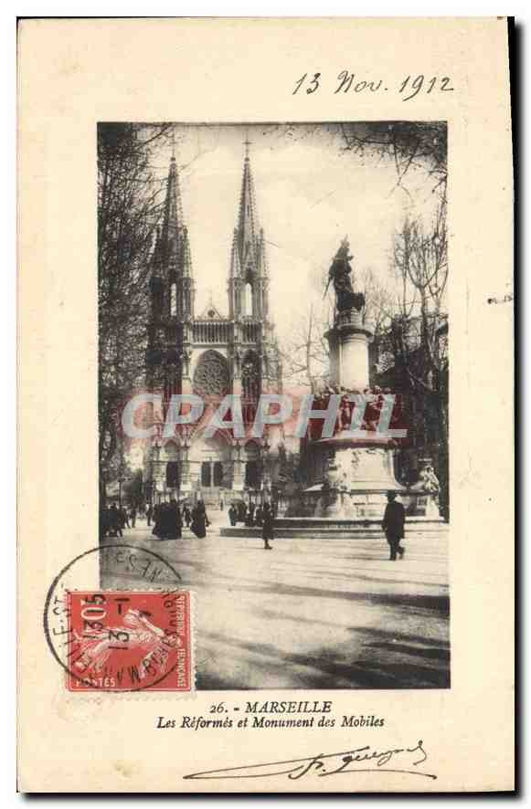 CPA Marseille Les Reformes et Monument des Mobiles 