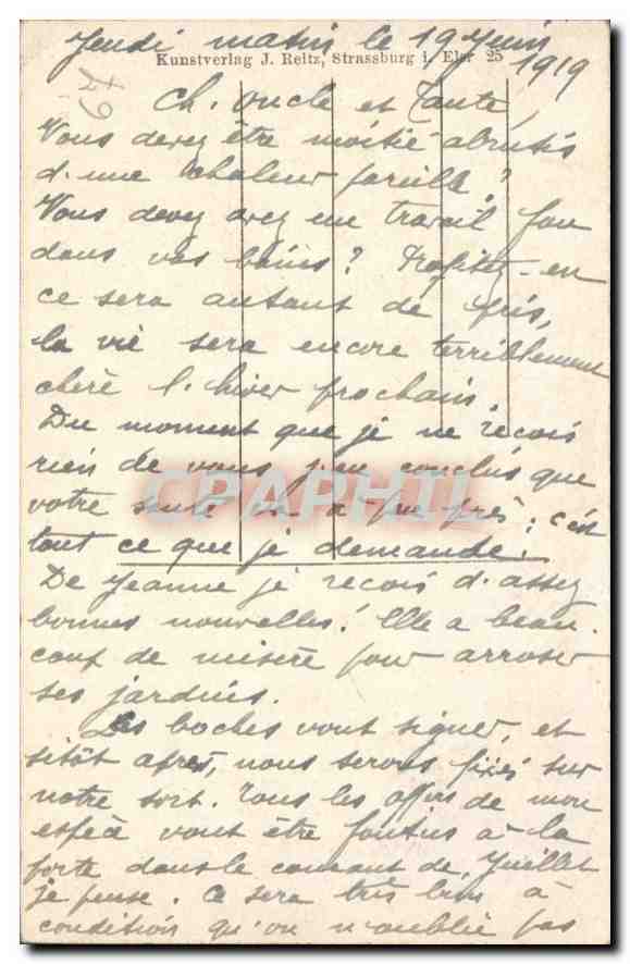 CPA Strasburg Els Magdalenenbrueke  — Rückseite