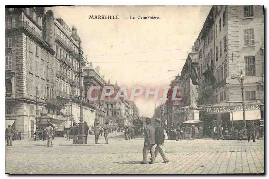 CPA Marseille La Cannebiere Publicite Moka Williot Chicoree