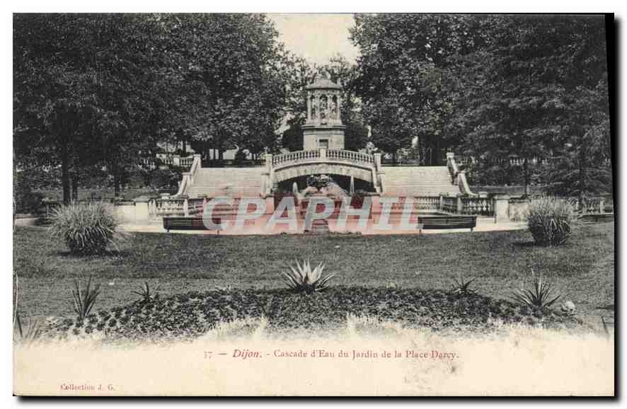 CPA Dijon Cascade d'Eau du Jardin de la Place Darcy 