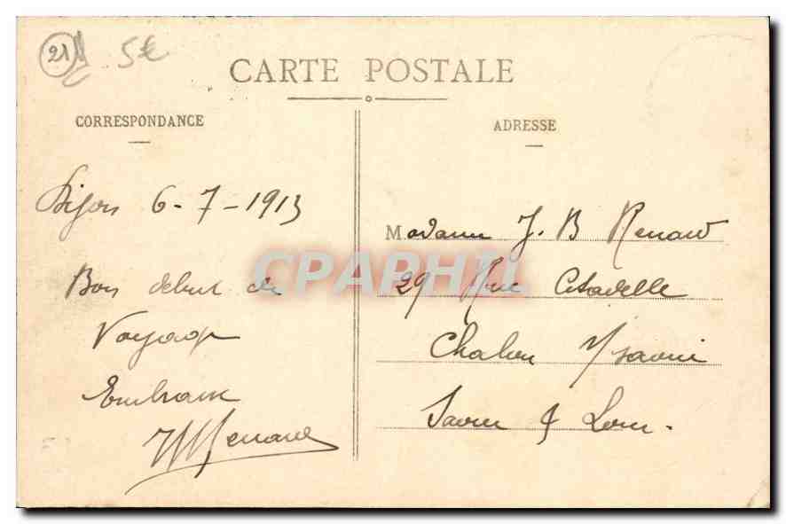 CPA Dijon Le Bois du Port Entree  — Verso