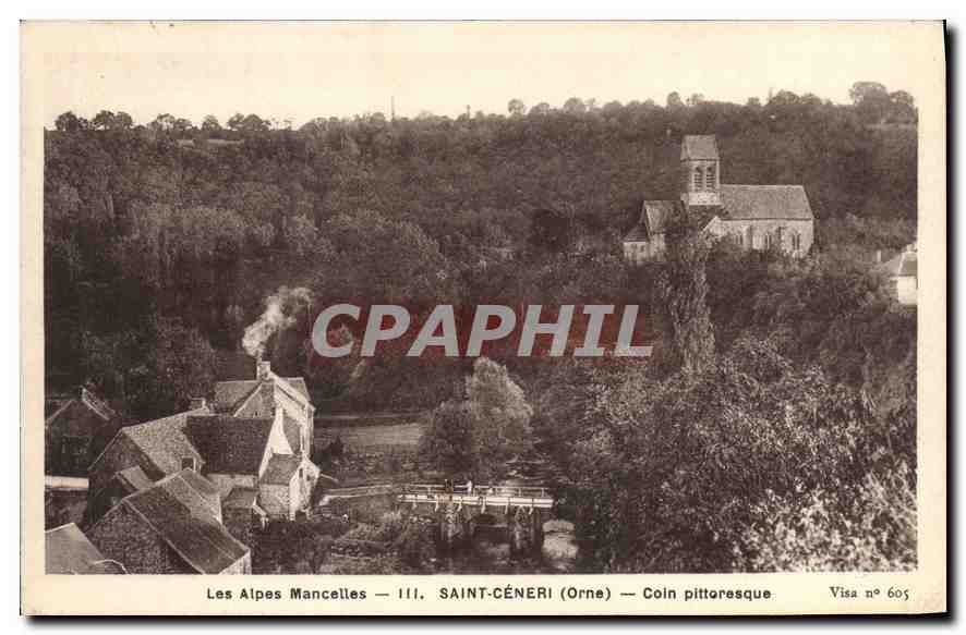 CPA Les Alpes Manelles Saint Ceneri Orne Coin Pittoresque 
